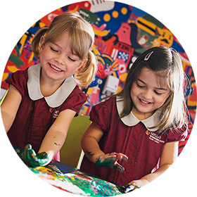 Children Playing with Paint